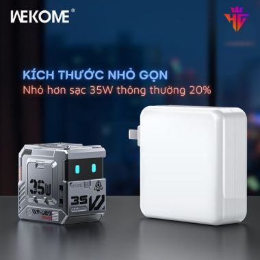 Củ sạc nhanh WEKOME WP-U07 PD35W GaN ROBOT