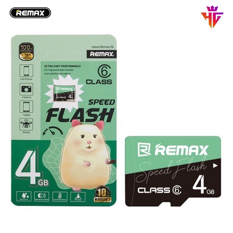 Thẻ nhớ 4GB Class 6  Micro SD REMAX Chính Hãng tốc độ 21.3MB/s