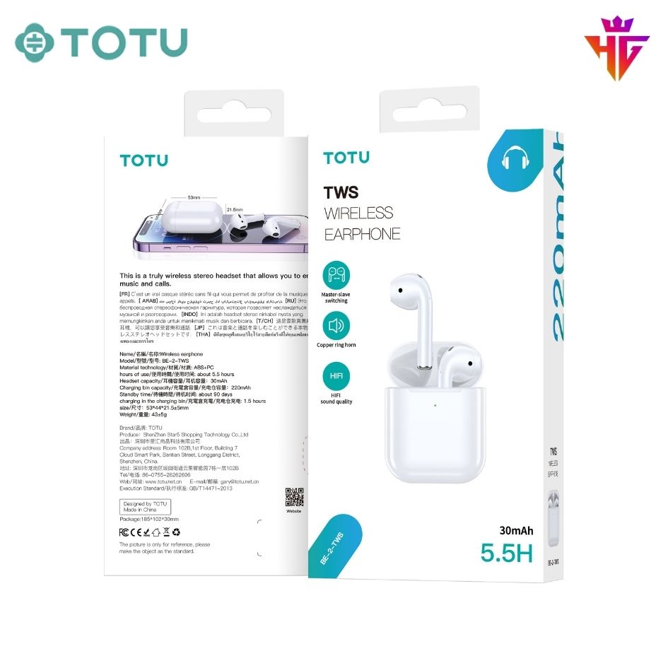 Tai Nghe Bluetooth TOTU BE-2-TWS