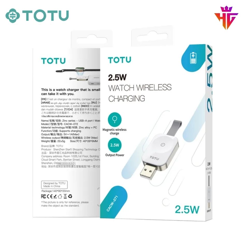 Sạc Apple Watch TOTU CACW-072 Chân USB 2.5W